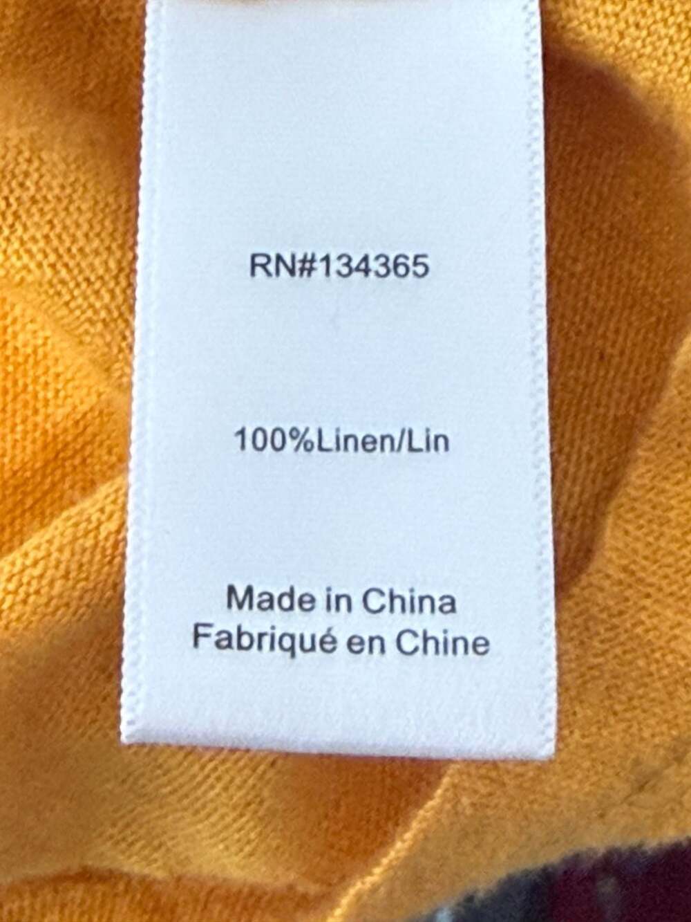 Andrea Jovine Mustard Yellow 100% Linen Front Twist Short Sleeve Top - Picture 3 of 5